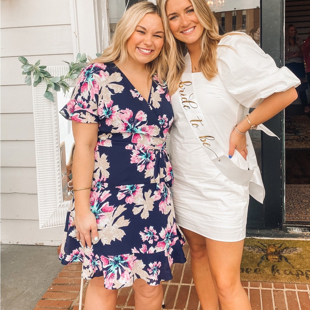 Floral Wrap Style Dress
